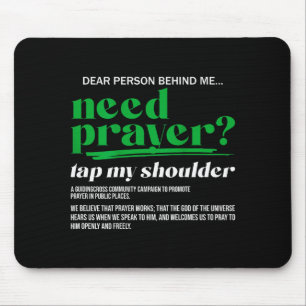 Need Prayer Tap My Shoulder Christian Men Women (o Mouse Pad