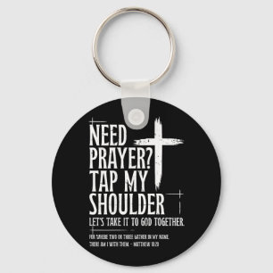 Need Prayer Tap Shoulder Bible Verse Christian On Key Ring