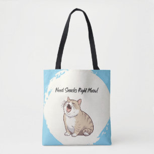 Need Snacks Right Meow Grocery Tote Bag