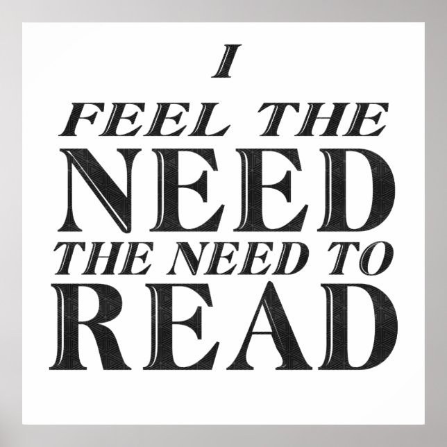 Need to Read Poster (Front)