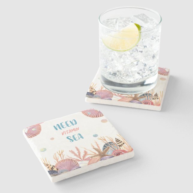 Need Vitamin Sea Stone Coaster (Side)