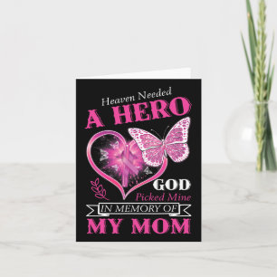 Needed A Hero God Picked Mine Mum Breast Cancer Pi Card