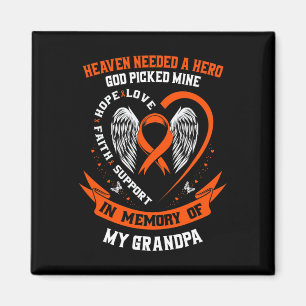 Needed A Hero God Picked My Grandpa Leukaemia Memo Magnet