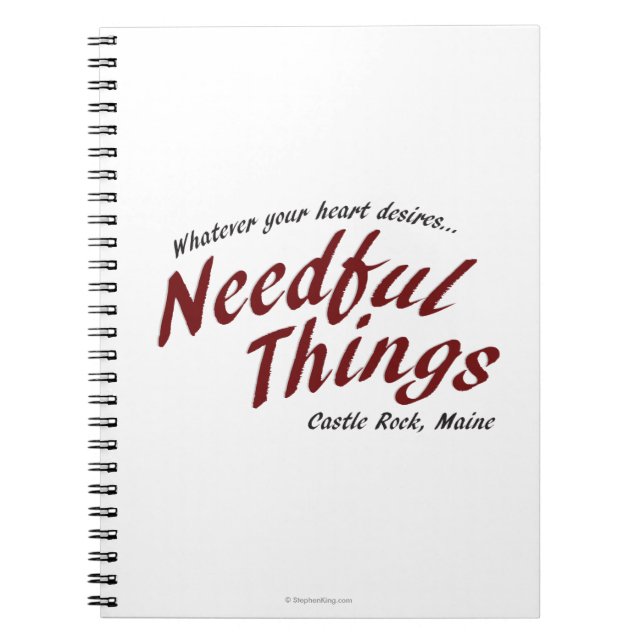Needful Things Spiral Notebook (Front)