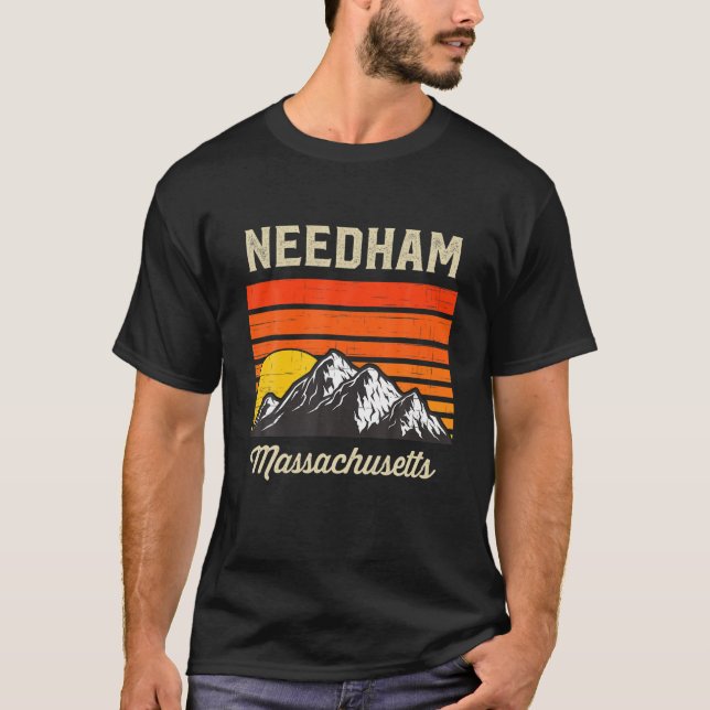 Needham Massachusetts Hometown City State USA T-Shirt (Front)
