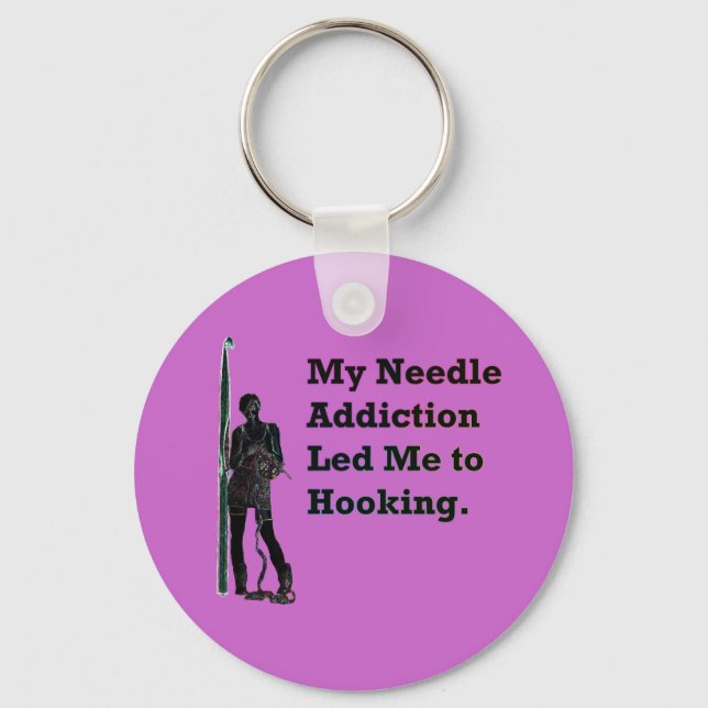Needle Addiction Keychain (Front)
