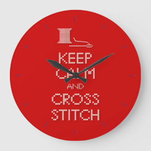 Needle and Thread Clock Cross Stitch