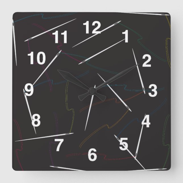 Needle and Thread Sewing Wall Clock (Front)
