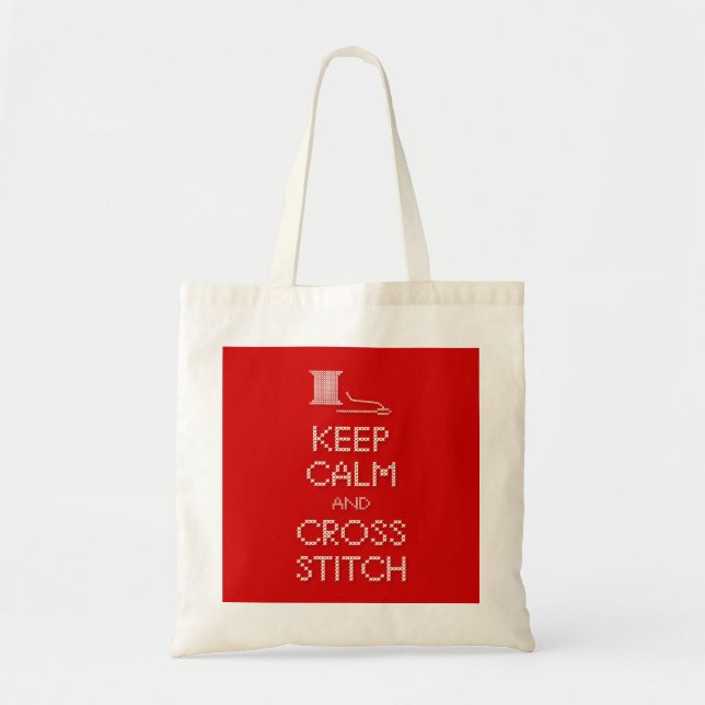 Needle and Thread Tote Bag Cross Stitch (Front)