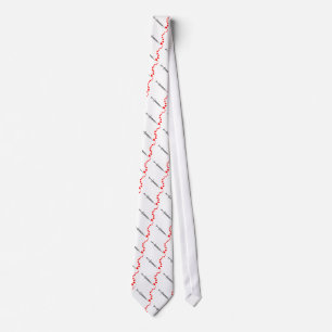 Needle Hearts (black) Tie