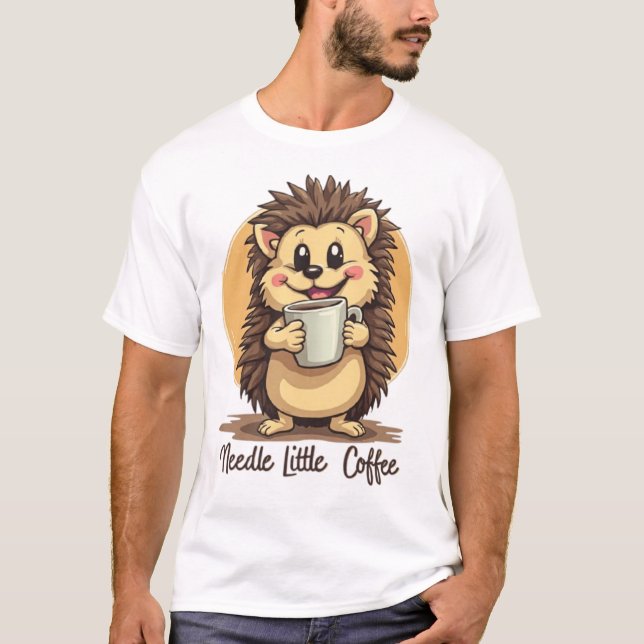 Needle Little Coffee – Sassy Hedgehog Mug Tee (Front)