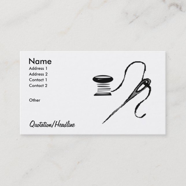 Needle/Spool Business Card (Front)