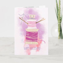 Needle thread snowman sewing crafts Christmas