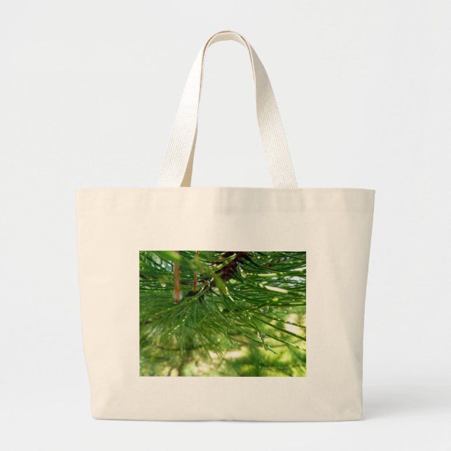 Needles & droplets large tote bag (Front)