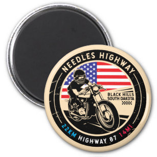 Needles Highway South Dakota Motorcycle Magnet