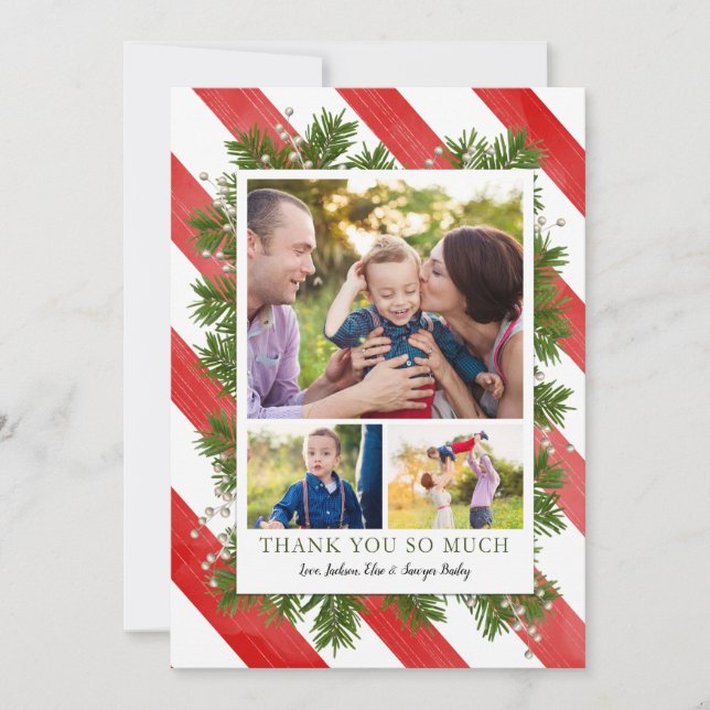 Needles & Stripes 3 photo | Thank You Photo Card (Front)