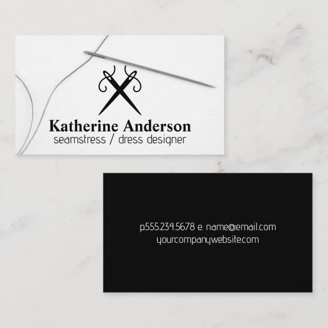 Needles & Thread | Tailor  Business Card (Front/Back)
