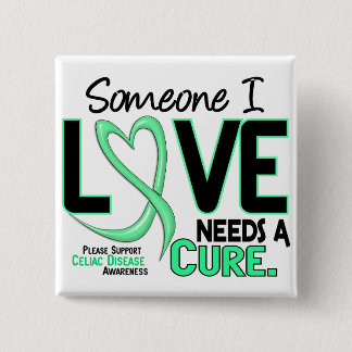 NEEDS A CURE 2 CELIAC DISEASE T-Shirts & Gifts 15 Cm Square Badge