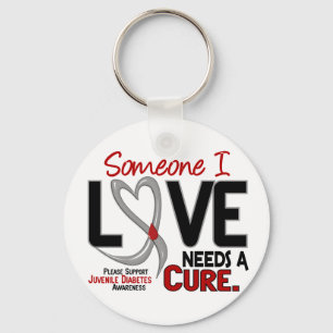 NEEDS A CURE 2 JUVENILE DIABETES T-Shirts & Gifts Key Ring