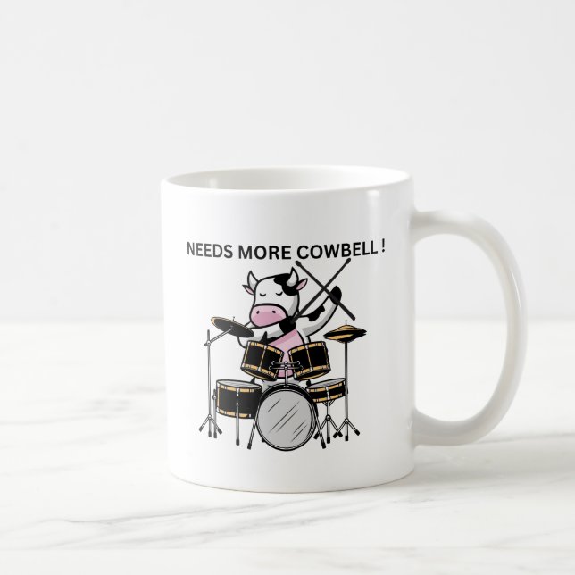 Needs More Cowbell Drum Set Mug (Right)