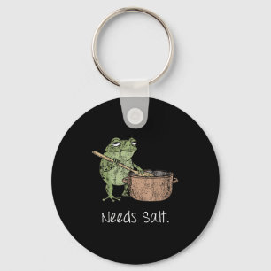 Needs Salt Funny Cooking Chef Gift  Key Ring