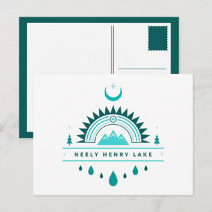 NEELY HENRY LAKE alabama rainbow moon Postcard