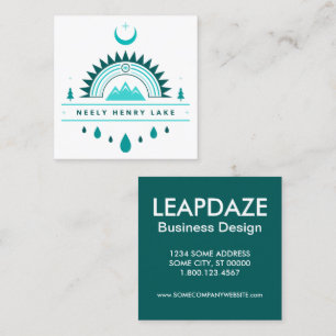 neely henry lake alabama rainbow moon square business card