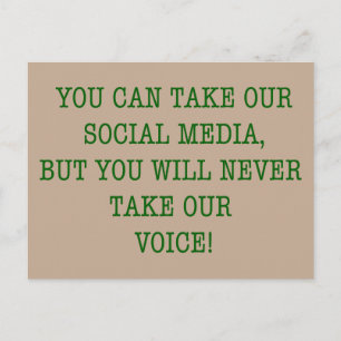 Neer Take Our Voice! Postcard
