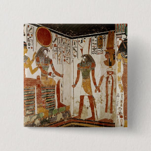 Nefertari is brought before the god 15 cm square badge