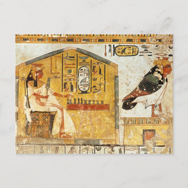 Nefertari playing senet postcard (Front)