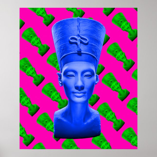 Nefertiti Blue Poster (Front)
