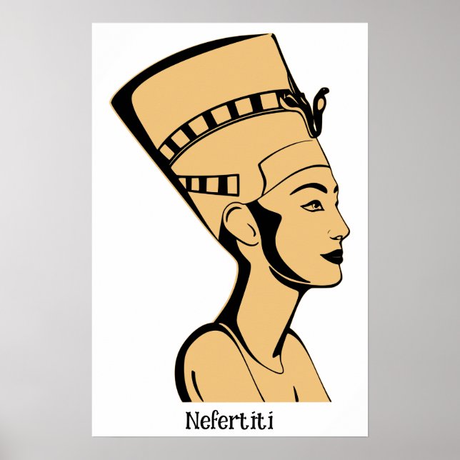 Nefertiti Bust portrait Egyptian queen  Poster (Front)