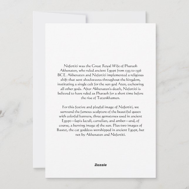Nefertiti Holiday Card (Back)