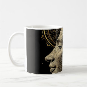Nefertiti Modern Silhouette Line Art Coffee Mug