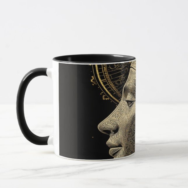 Nefertiti Modern Silhouette Line Art Mug (Left)