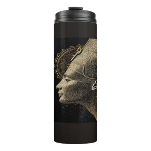 Nefertiti Modern Silhouette Line Art  Thermal Tumbler