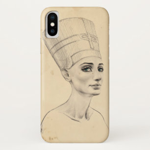 Nefertiti portrait drawing Ancient Egypt papyrus Case-Mate iPhone Case