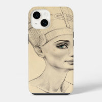 Nefertiti portrait drawing Ancient Egypt papyrus