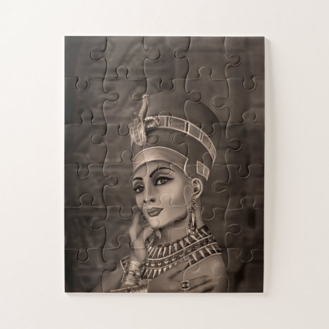 Nefertiti - the Egyptian Queen - sepia Jigsaw Puzzle (Vertical)