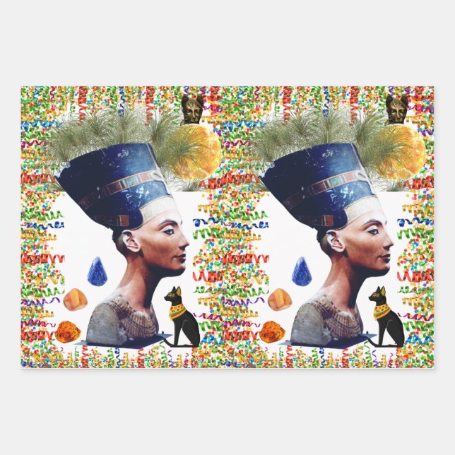 Nefertiti Wrapping Paper Sheet (Front)