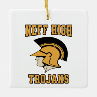 Neff High School Trojans La Mirada Personalised Ceramic Ornament