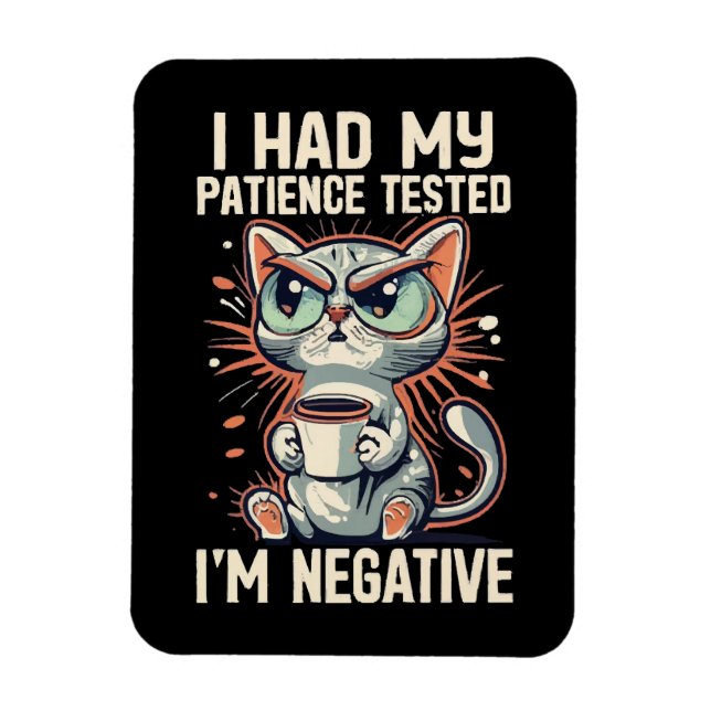 Negative Cat Magnet (Vertical)