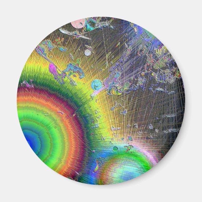 Negative Enamel Sunburst Magnet (Front)