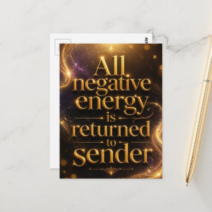 Negative Energy is Returned to Sender Postcard