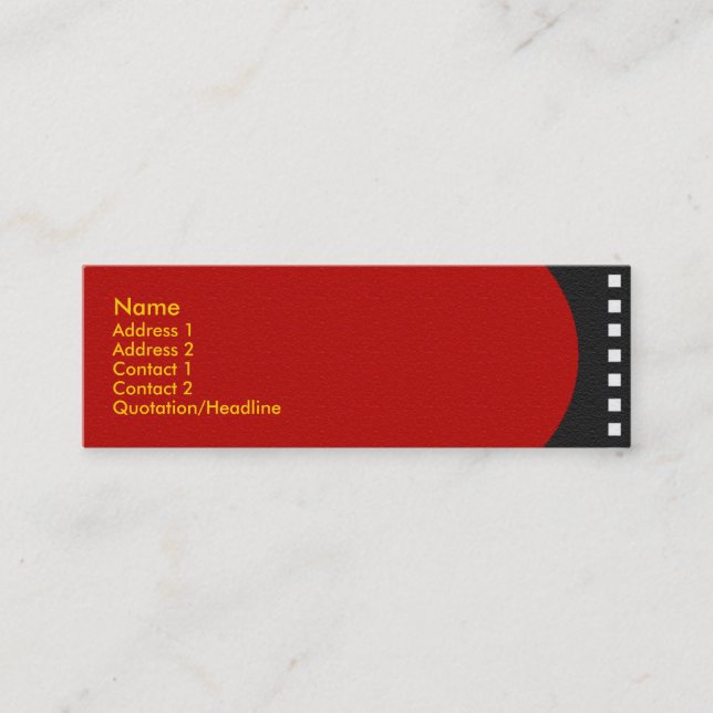 Negative Film Strip Profile Card (Front)