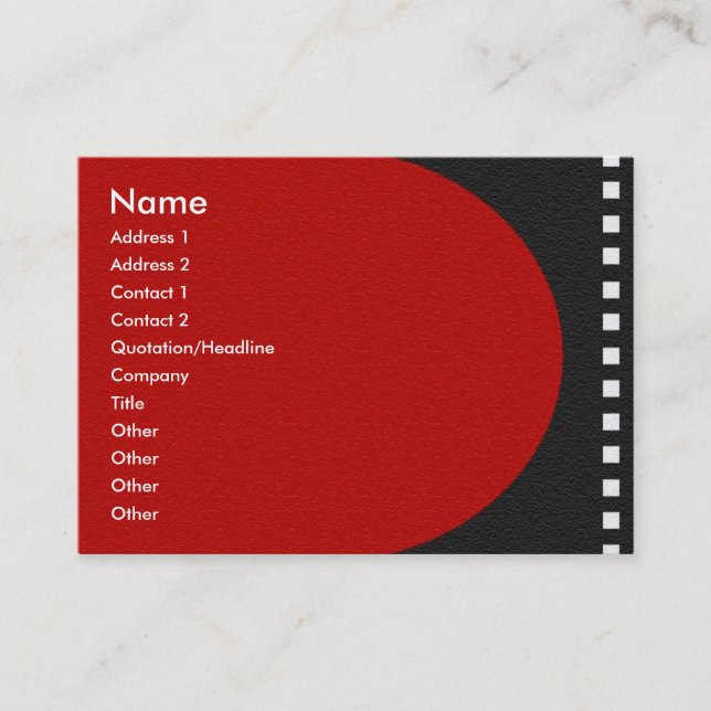 Negative Film Strip Profile Card (Front)