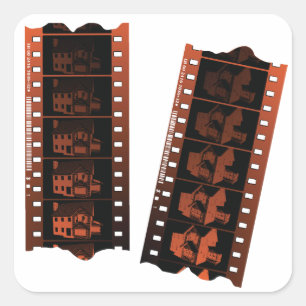 Negative Film Strip Square Sticker