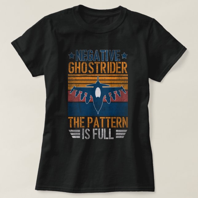 Negative Ghost Rider Pattern Is Full Fighter Pilot T-Shirt (Design Front)