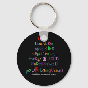 Negative Language Key Ring