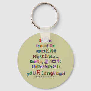 Negative Language Key Ring